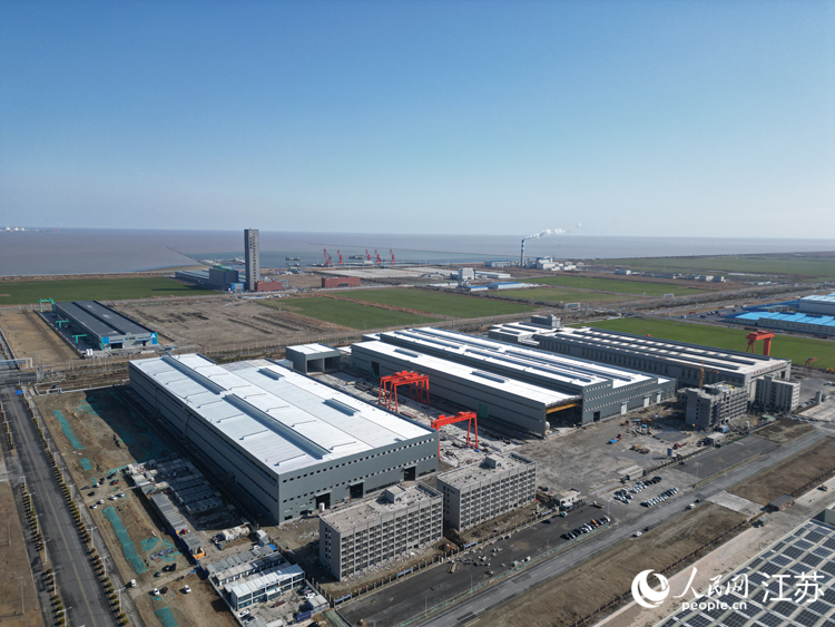 洋口港在建永大海工装备项目。人民网记者 王继亮摄